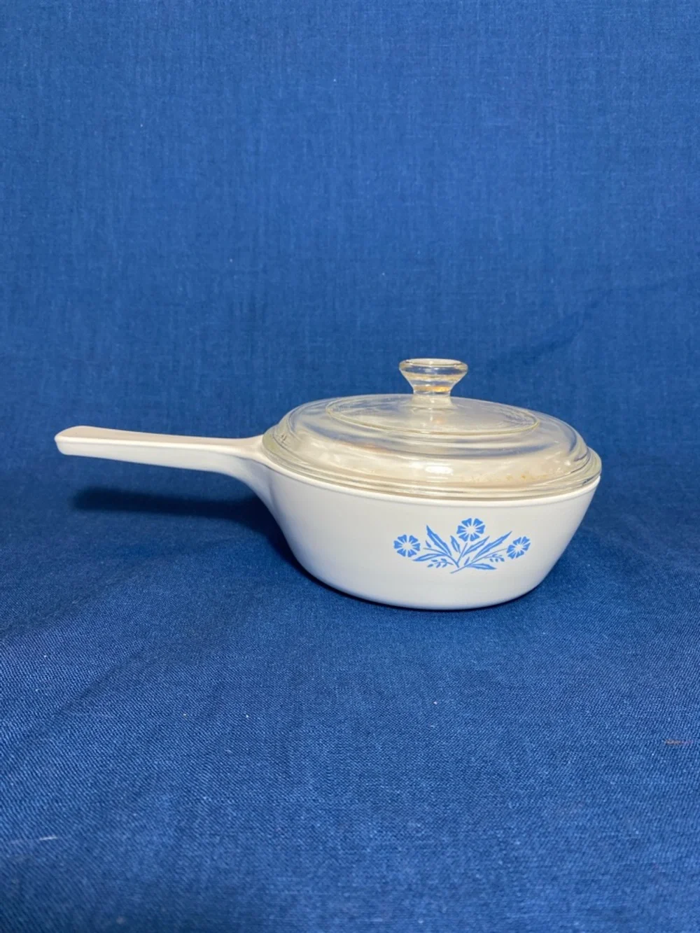 Vintage Corning Ware Menuette Blue Cornflower P-81-B 1-Pint Saucepan & Lid